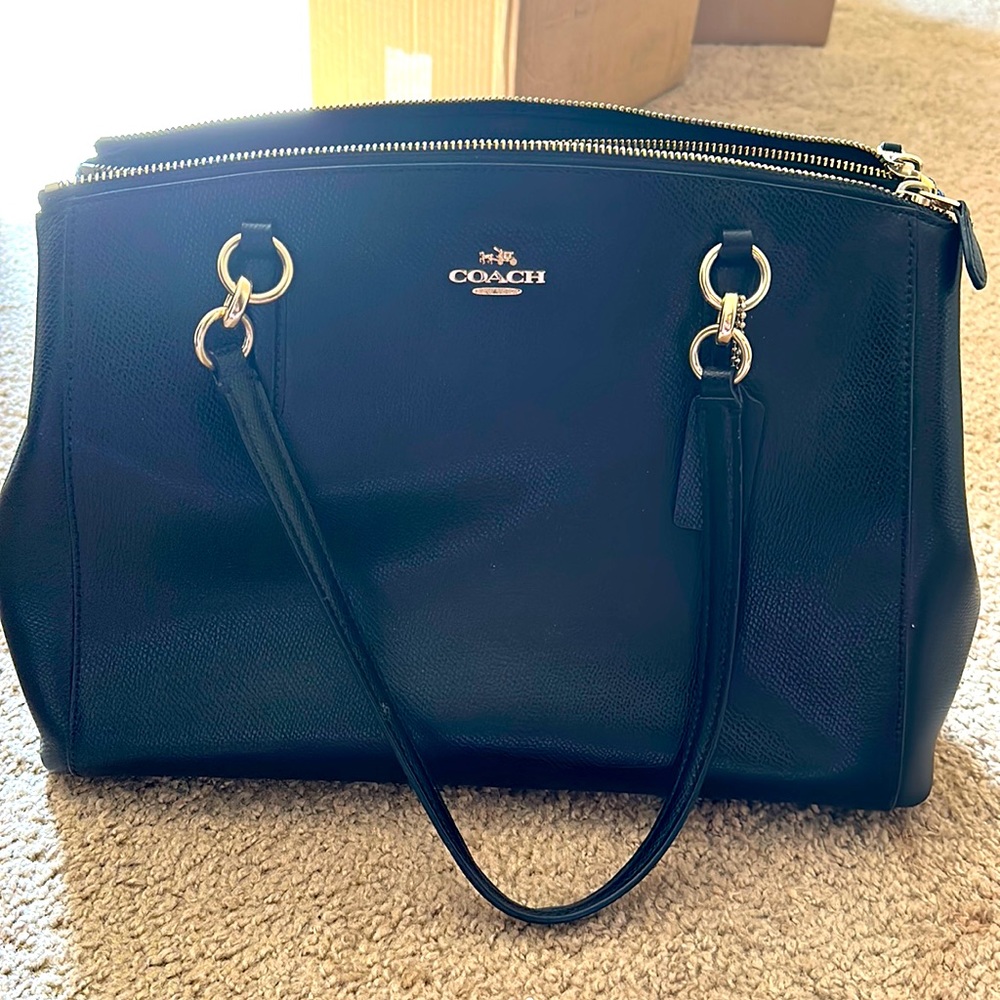 Authentic Coach zip top bag. very clean.